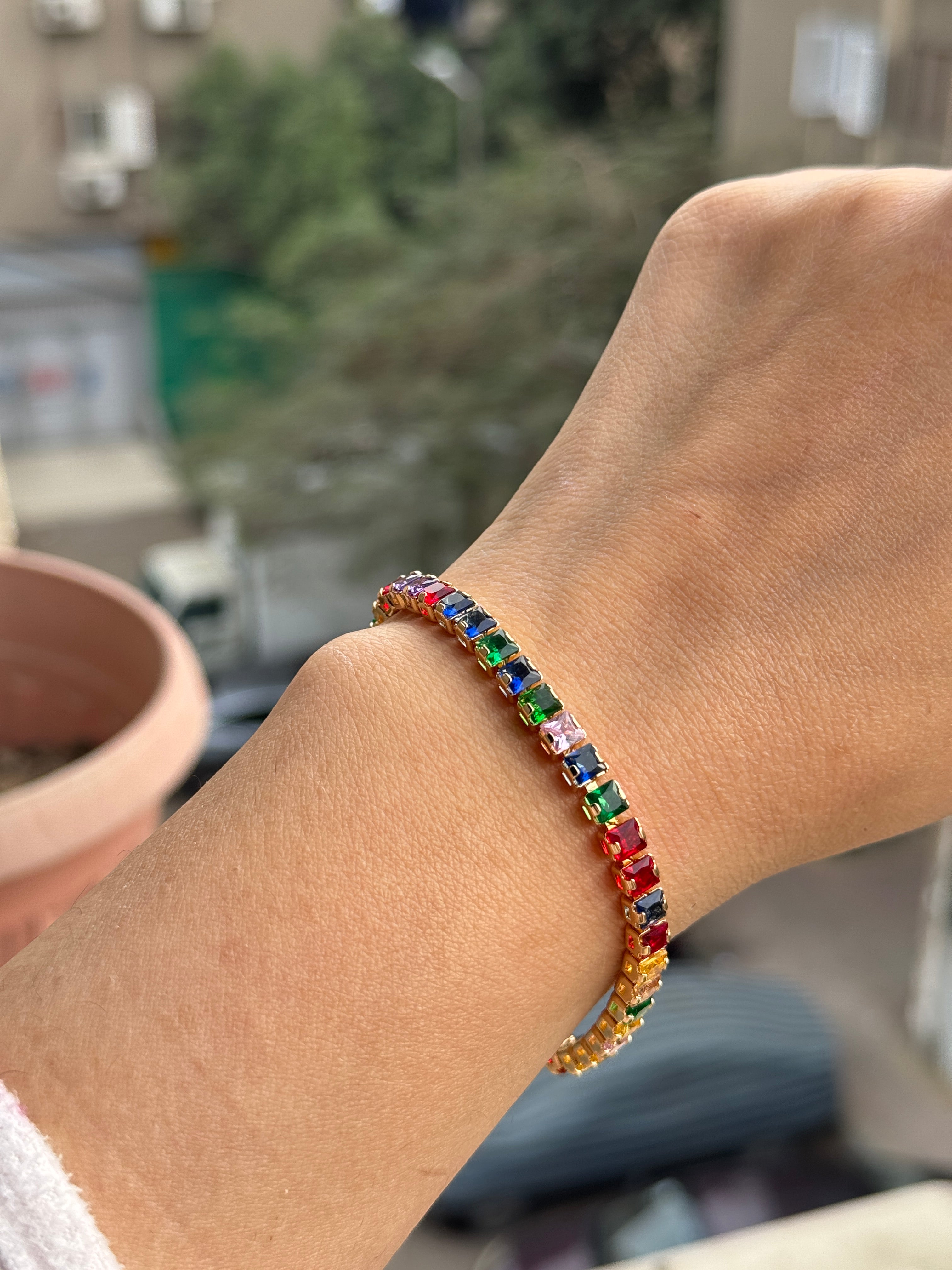 Colored Tennis Bracelet