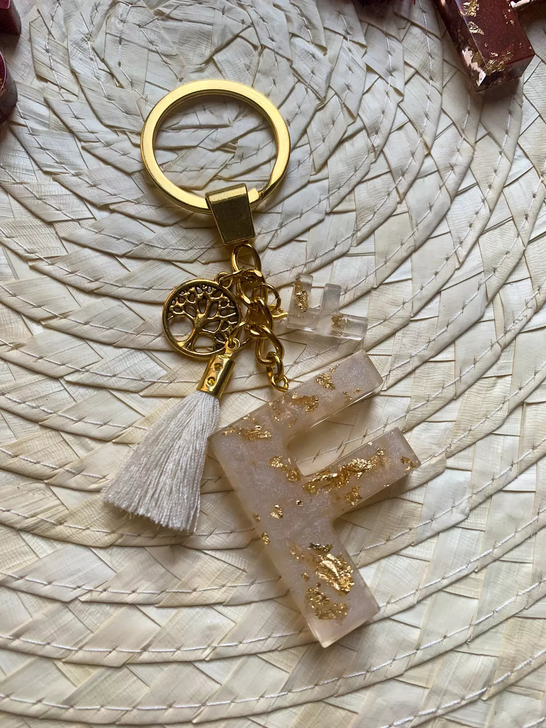 Letter ( F ) Keychain