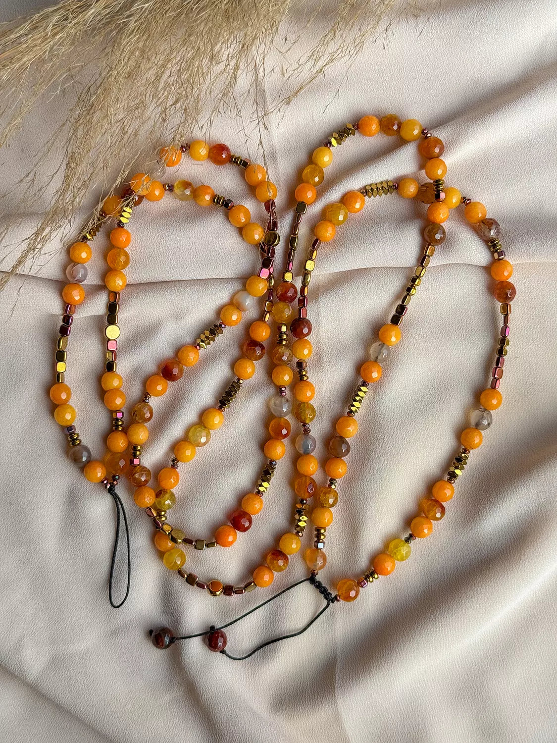 Sand Agate Long Mobile Cord