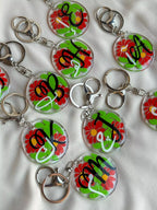 Tropical Arabic/English Acrylic Keychain