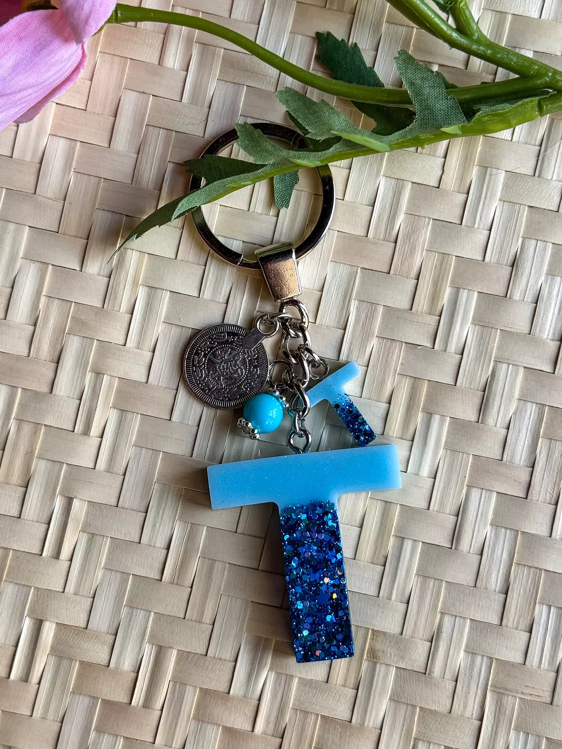 Letter ( T ) Keychain