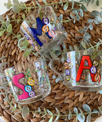 Floral Letter Clear Mug 