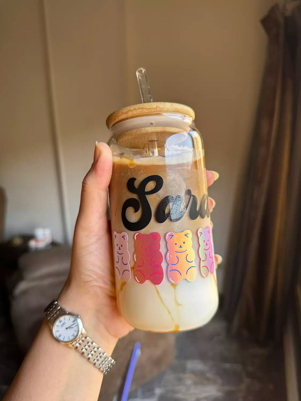 Name Gummy Bears Tumbler Glass