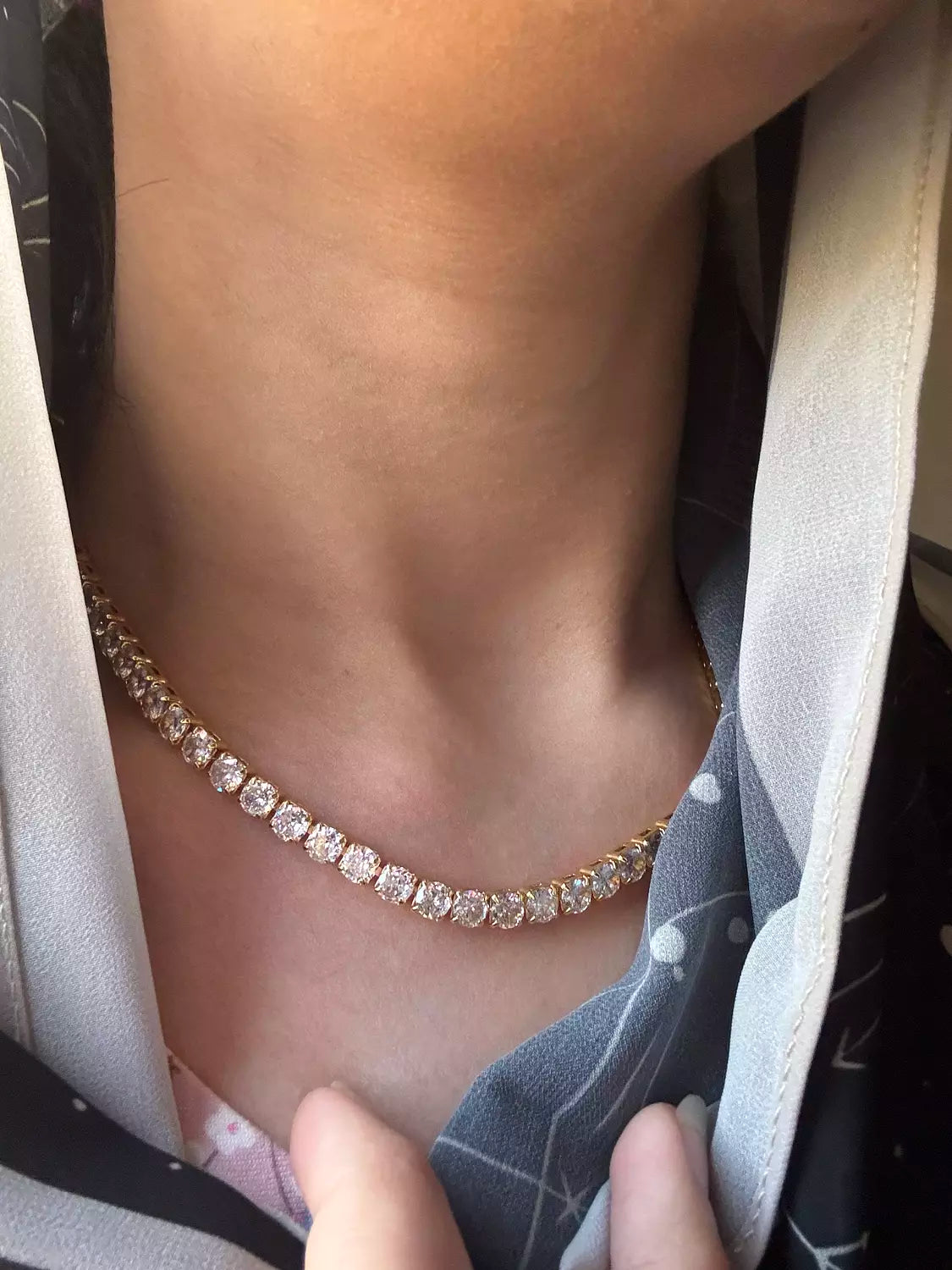  Gold Tennis Necklace