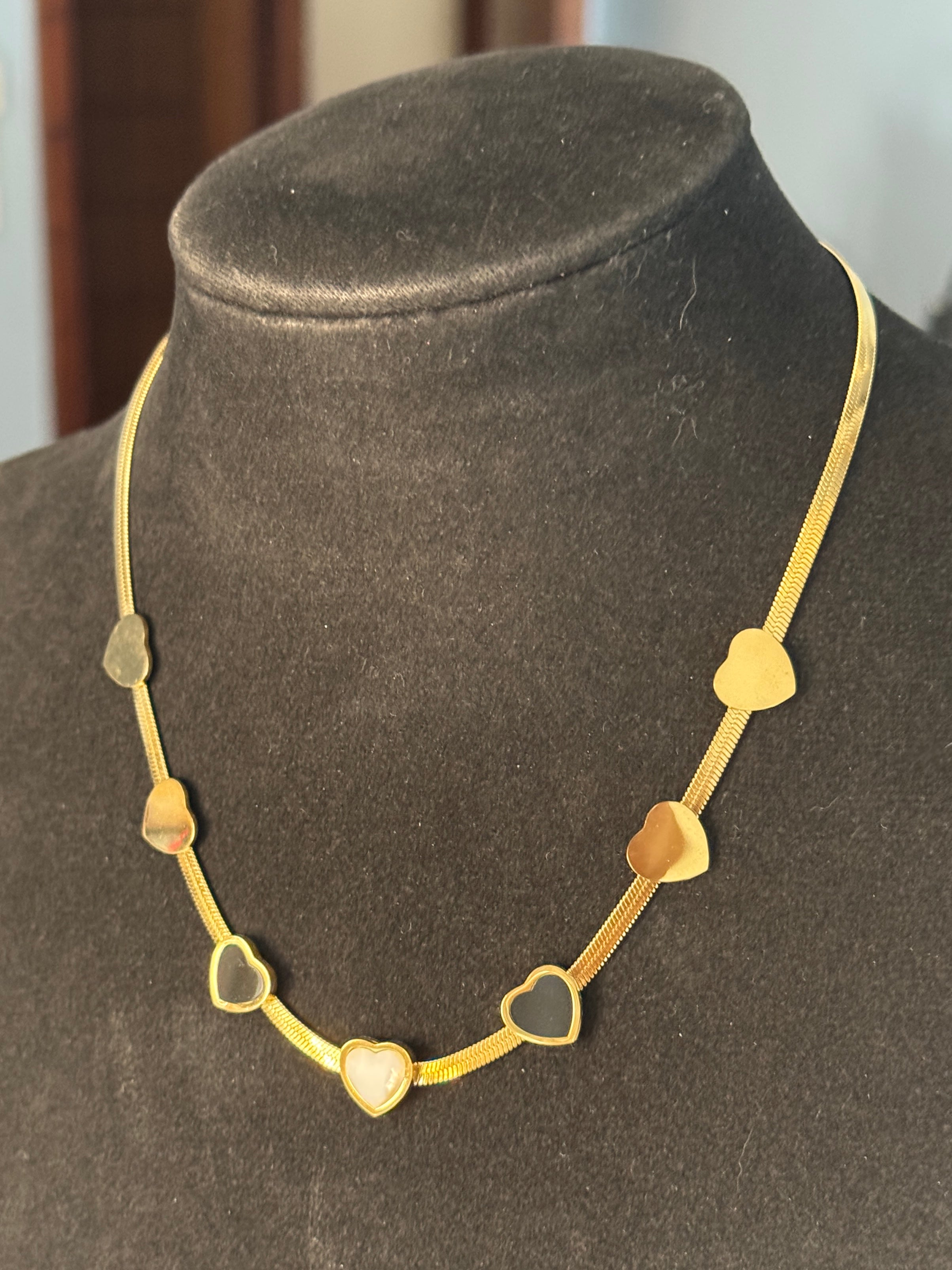 Stainless Steel Gold Snake Necklace