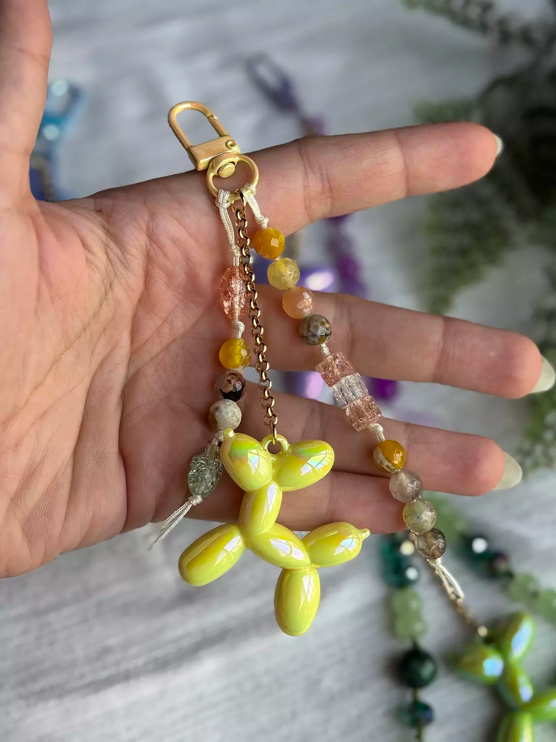 Large Balloon Dog Bag Charm " Set 2"