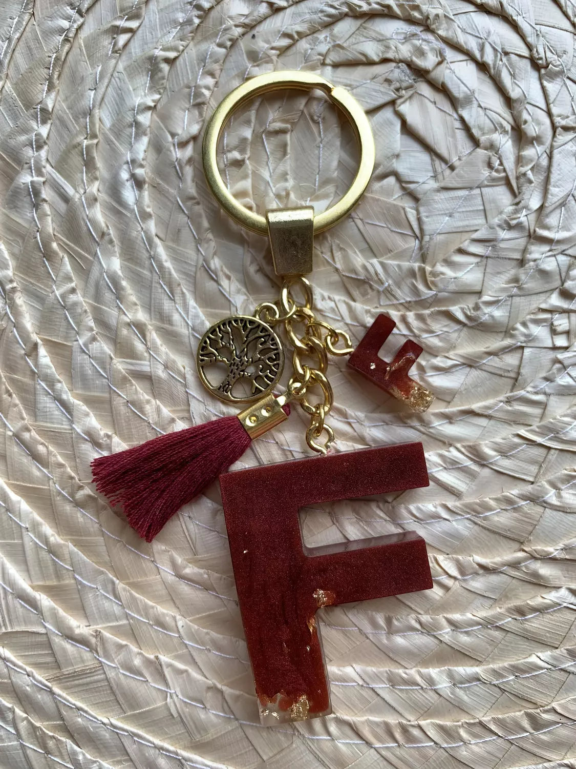 Letter ( F ) Keychain