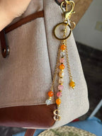 Agate Initial Bag Charm