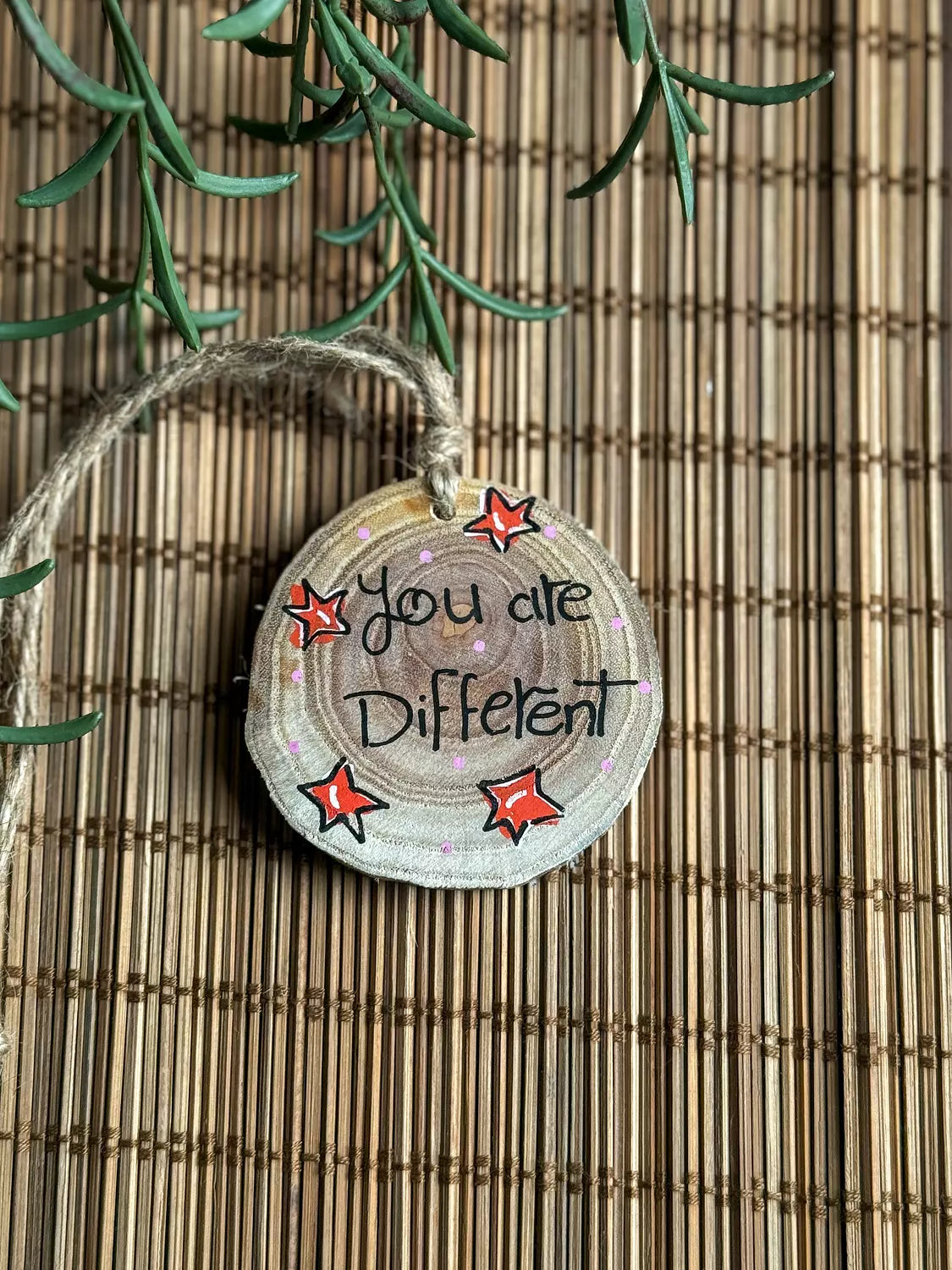 " You are Different " Small Wood Car Hanger