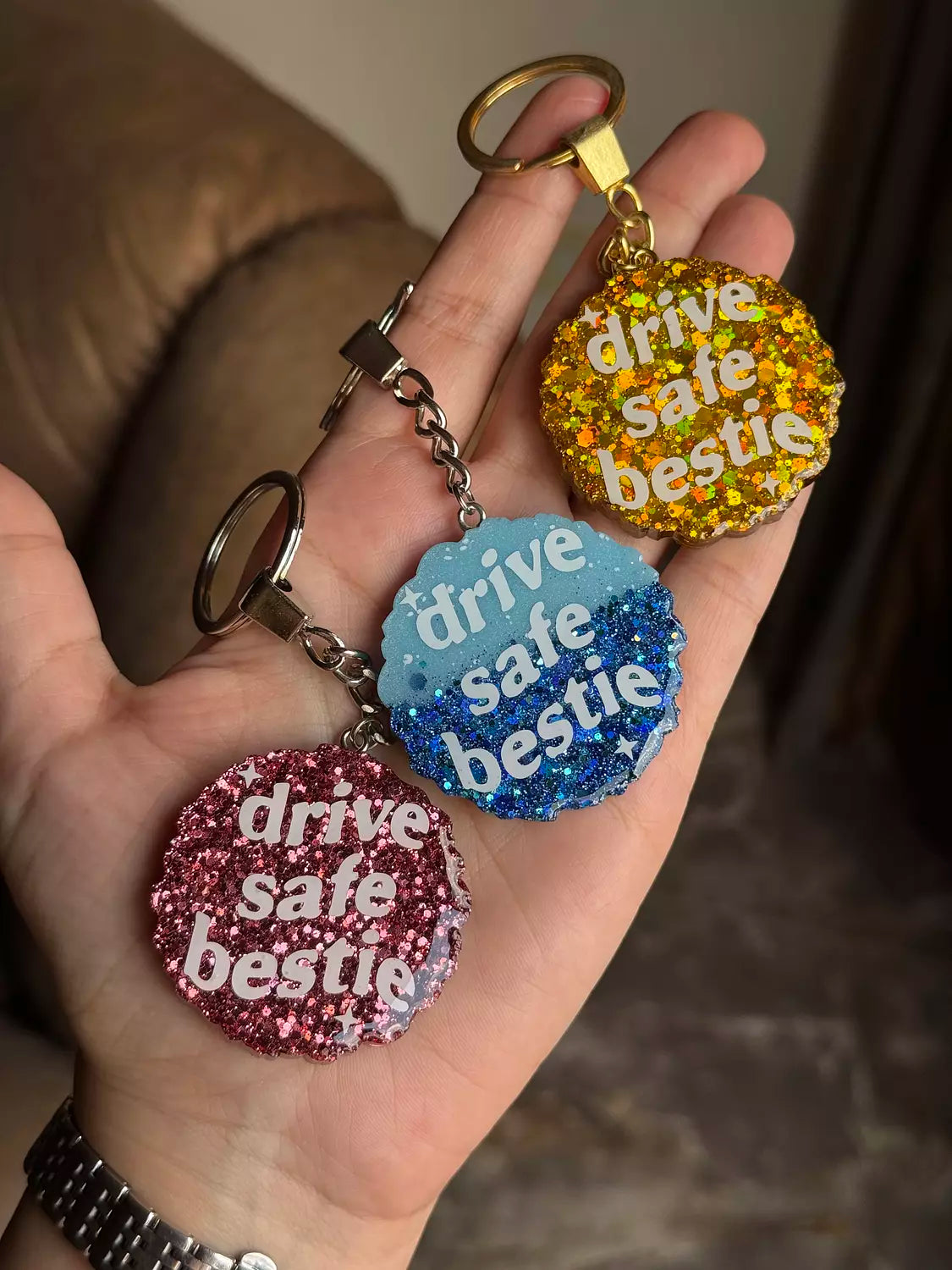 “ Drive Safe bestie “ Keychain