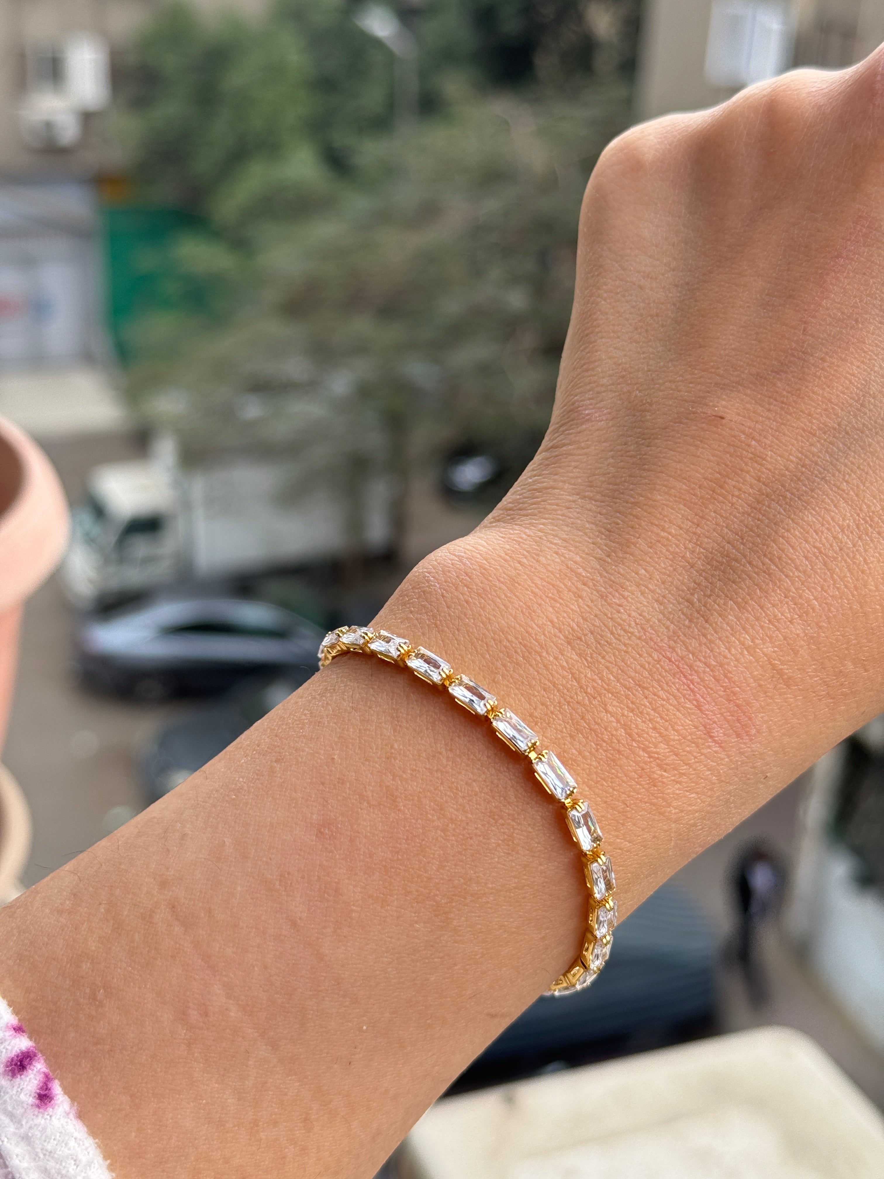 Baguette Gold Bracelet