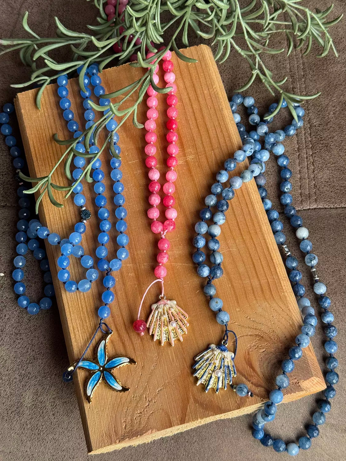 Knotted 99 Bead Rosary  With Pendant Charm