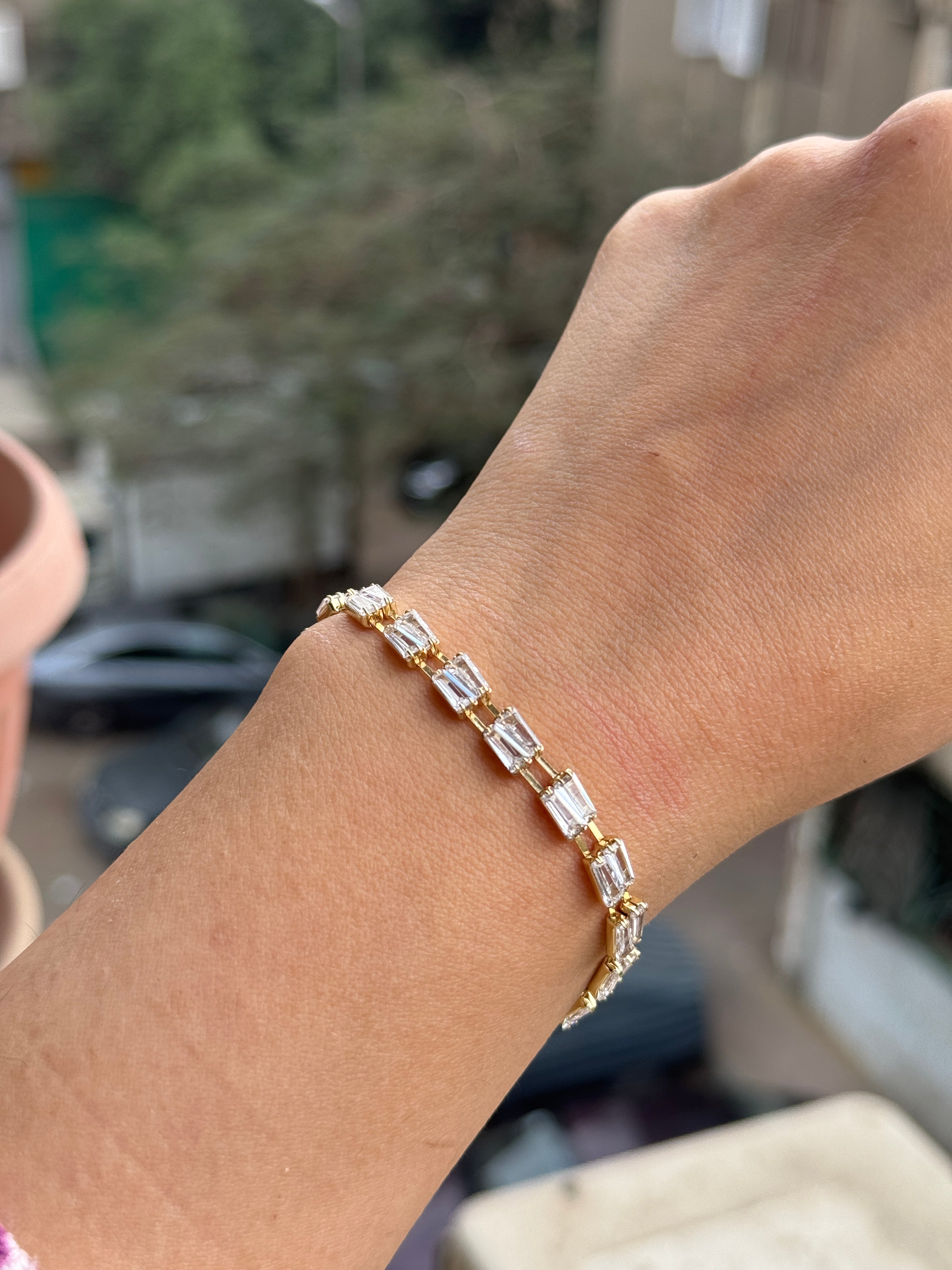 Baguette Gold Bracelet
