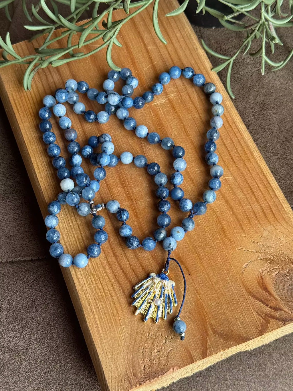 Knotted 99 Bead Rosary  With Pendant Charm