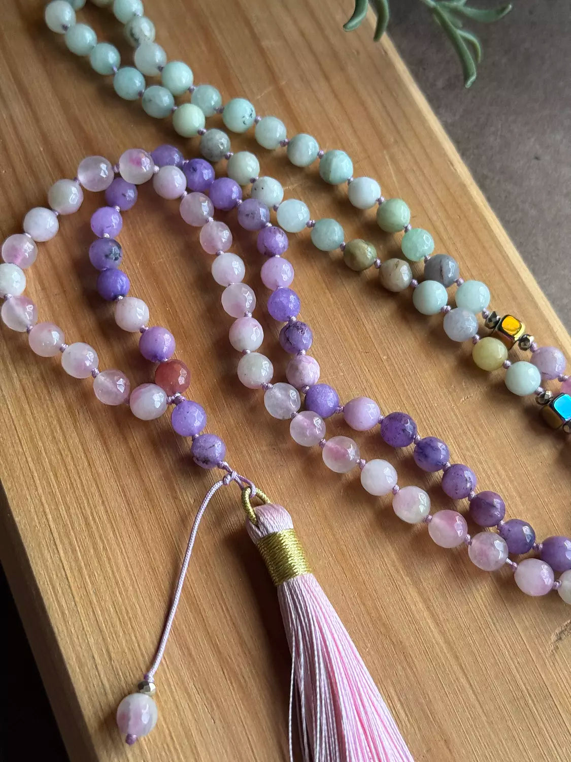 Knotted 99 Bead Rosary  " Mix Color "