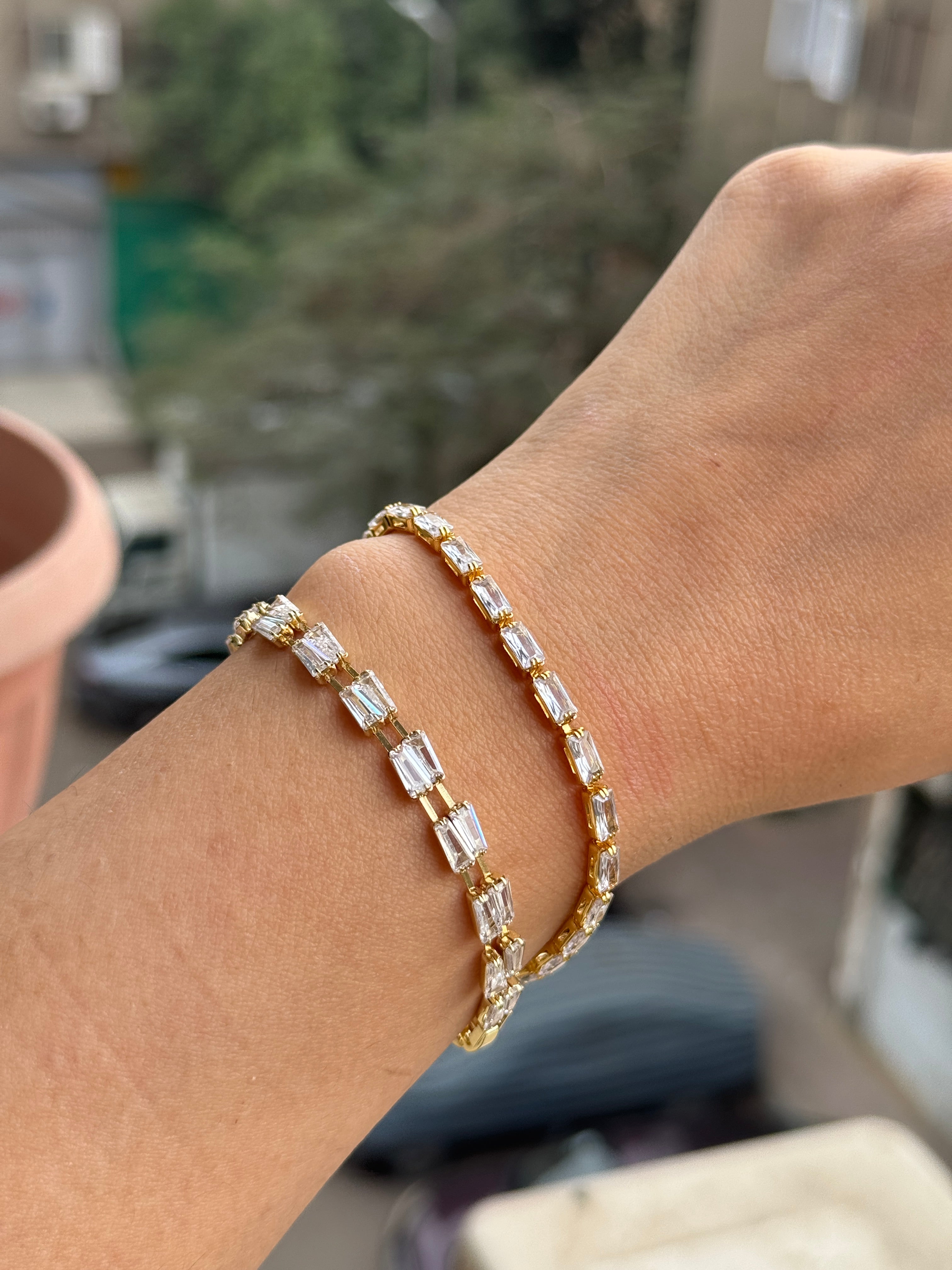 Baguette Gold Bracelet
