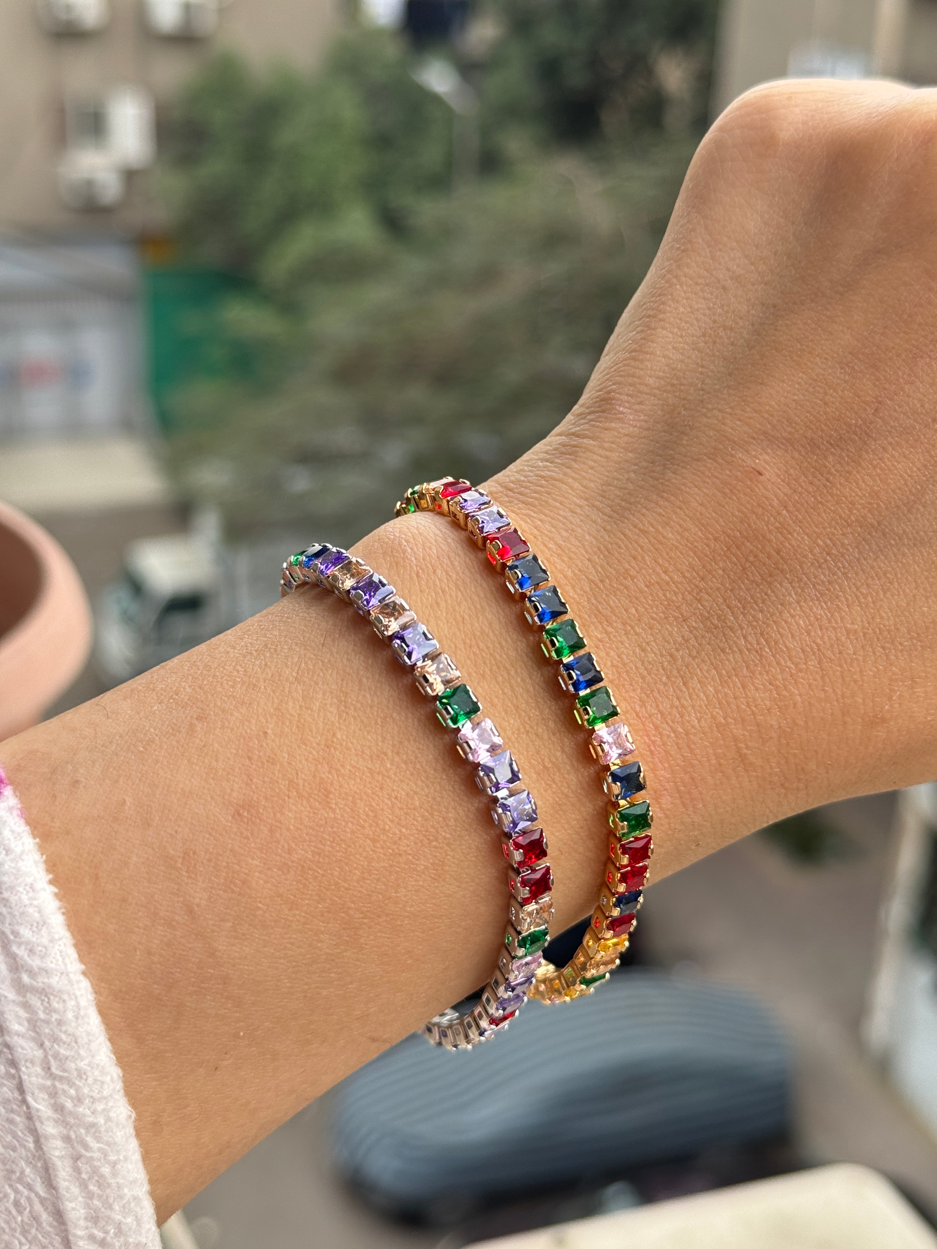 Colored Tennis Bracelet