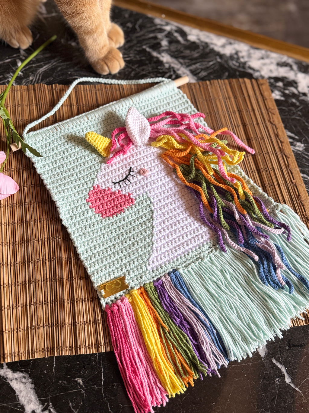 Unicorn Crochet Wall Art