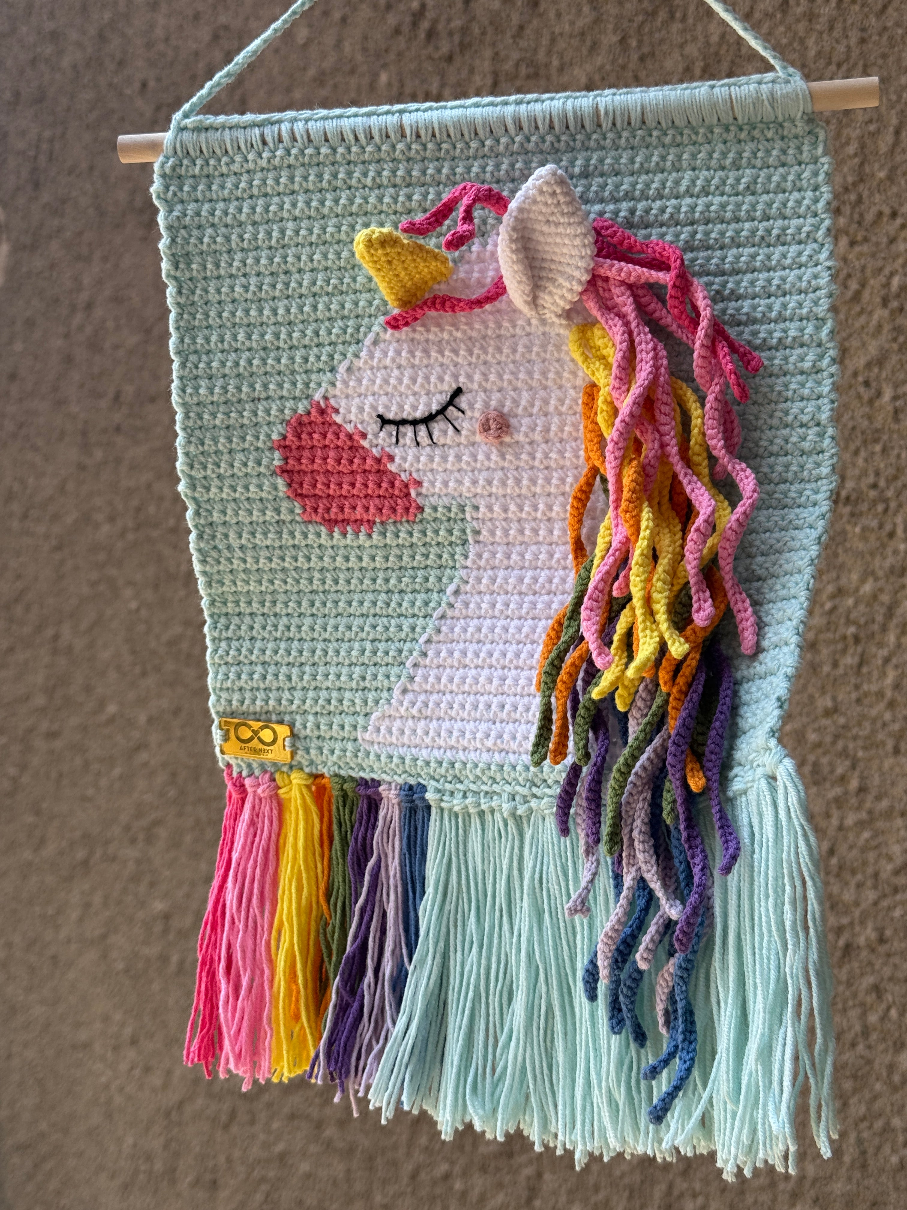 Unicorn Crochet Wall Art