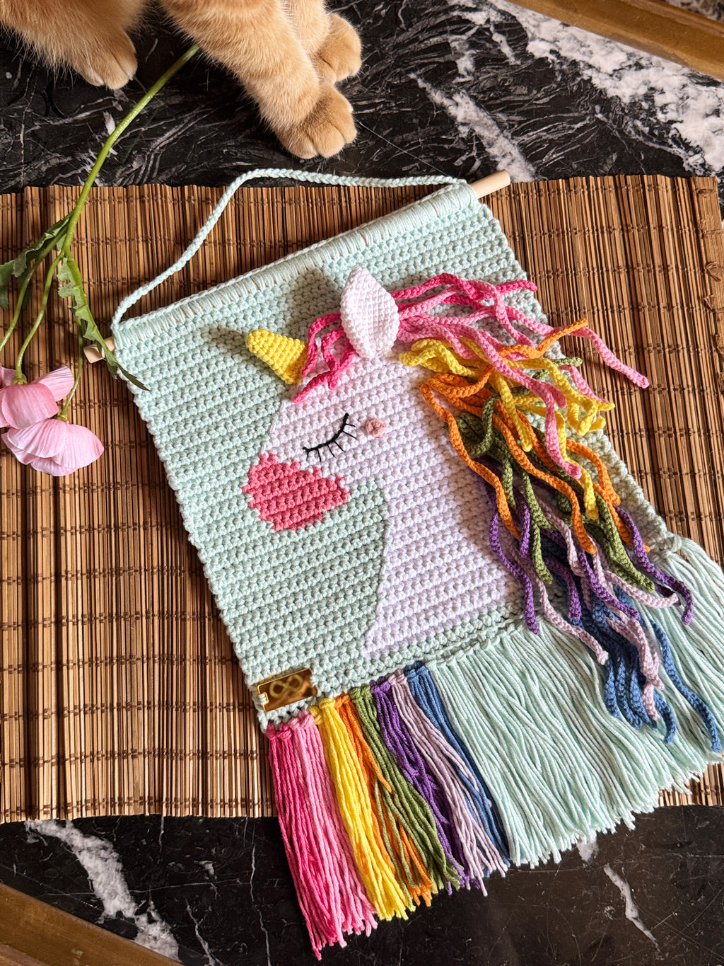 Unicorn Crochet Wall Art