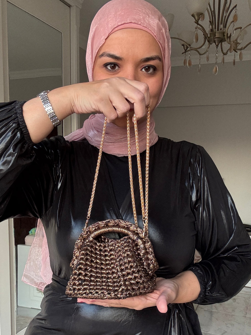 Petite Glam Crochet Evening Bag ✨