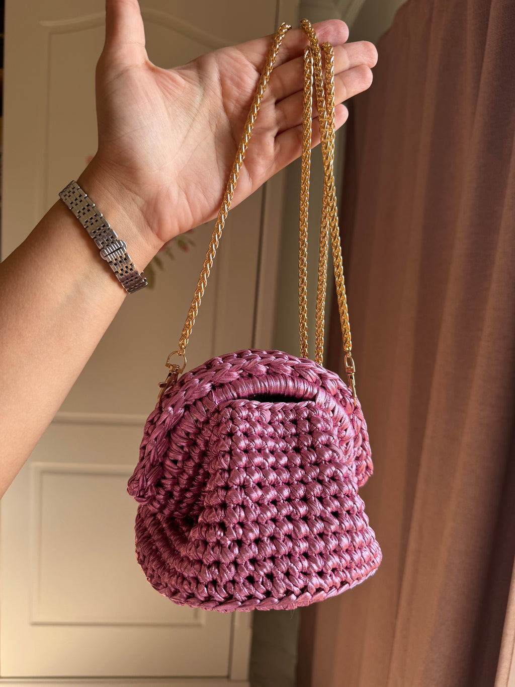Petite Glam Crochet Evening Bag ✨