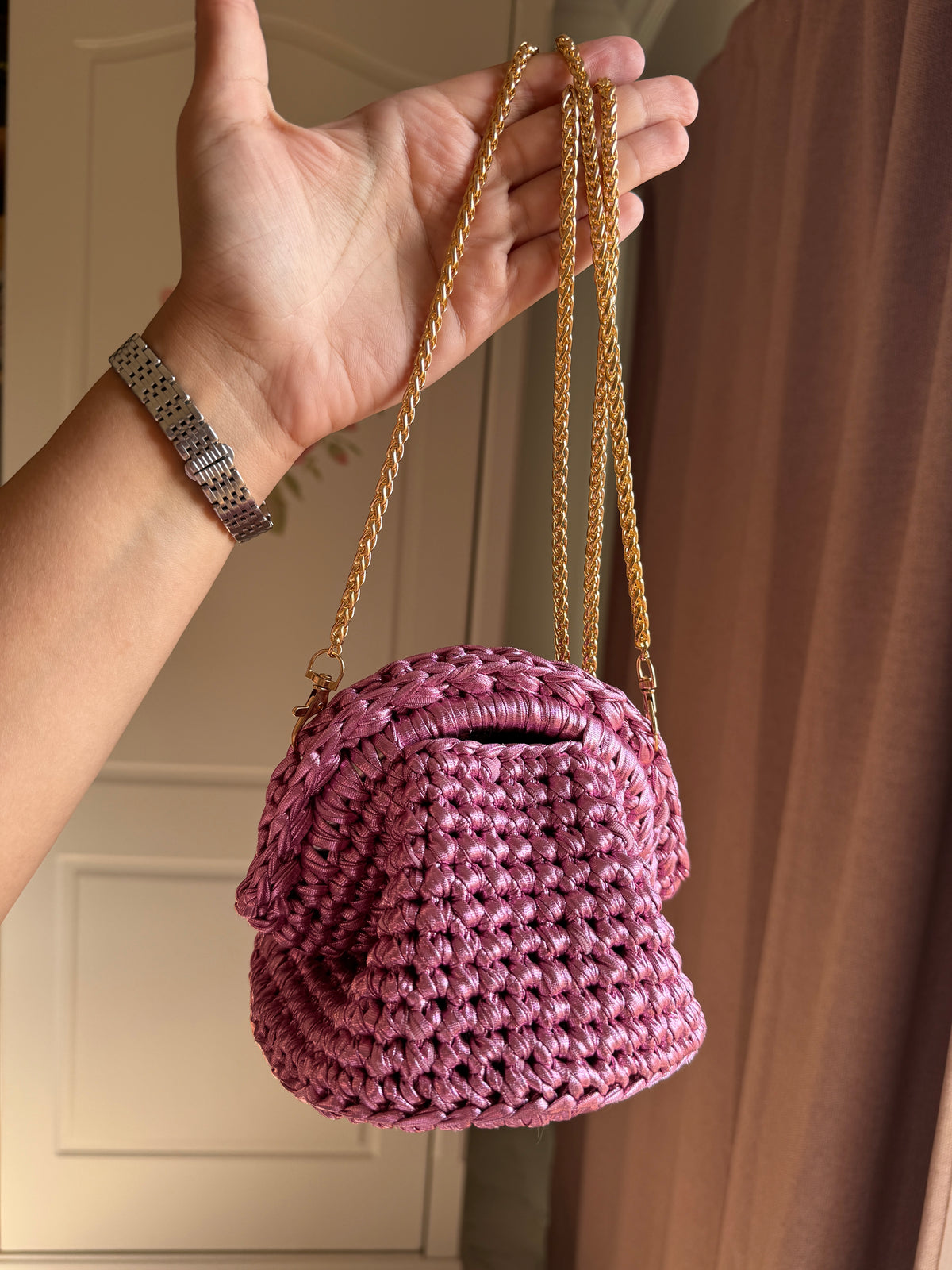 Petite Glam Crochet Evening Bag ✨