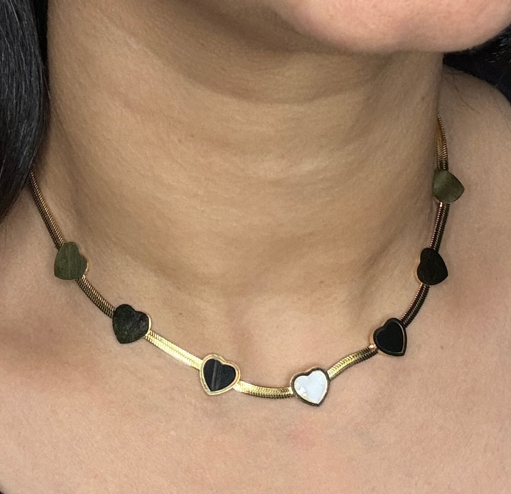 Stainless Steel Gold Snake Necklace