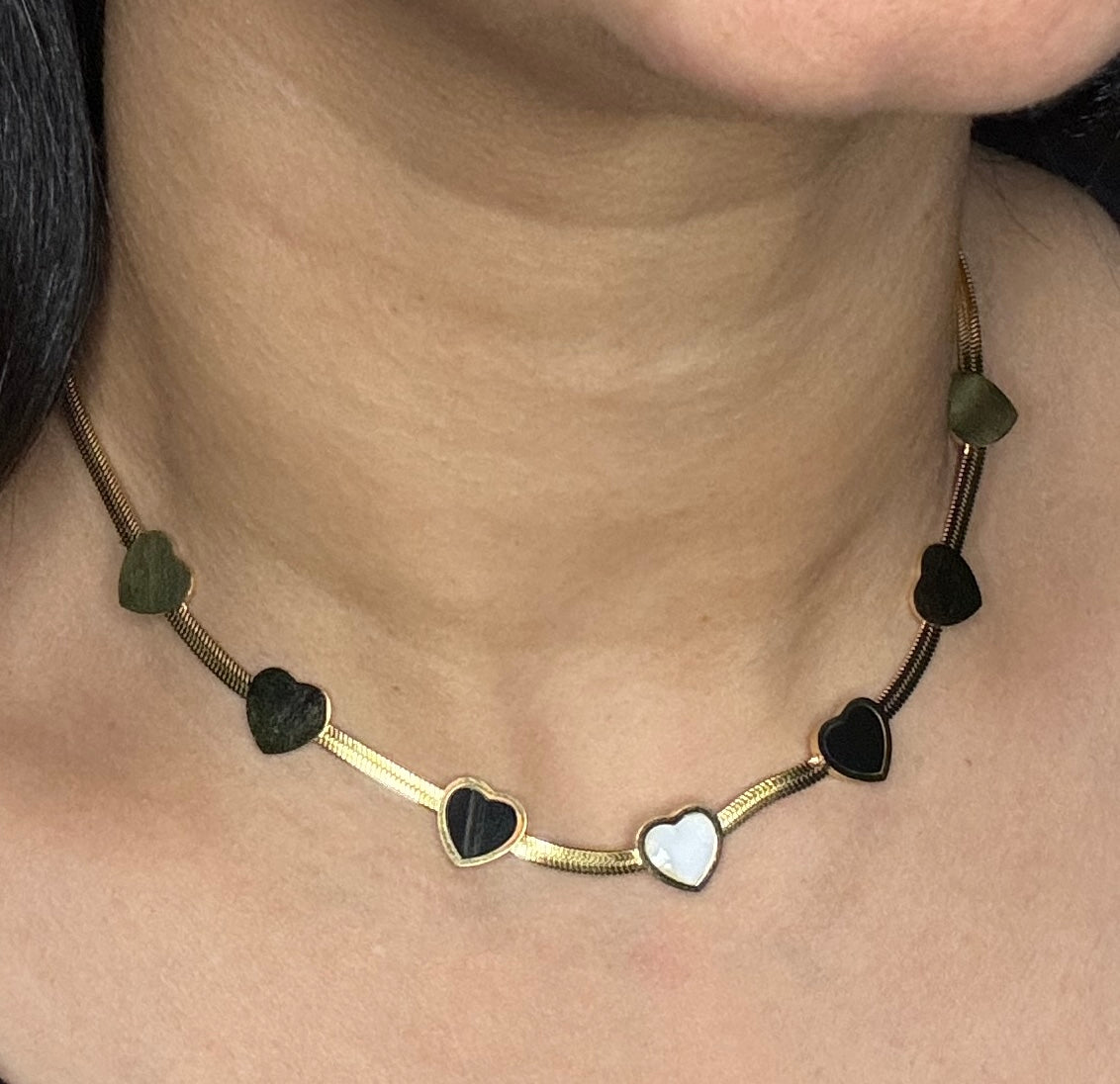 Stainless Steel Gold Snake Necklace