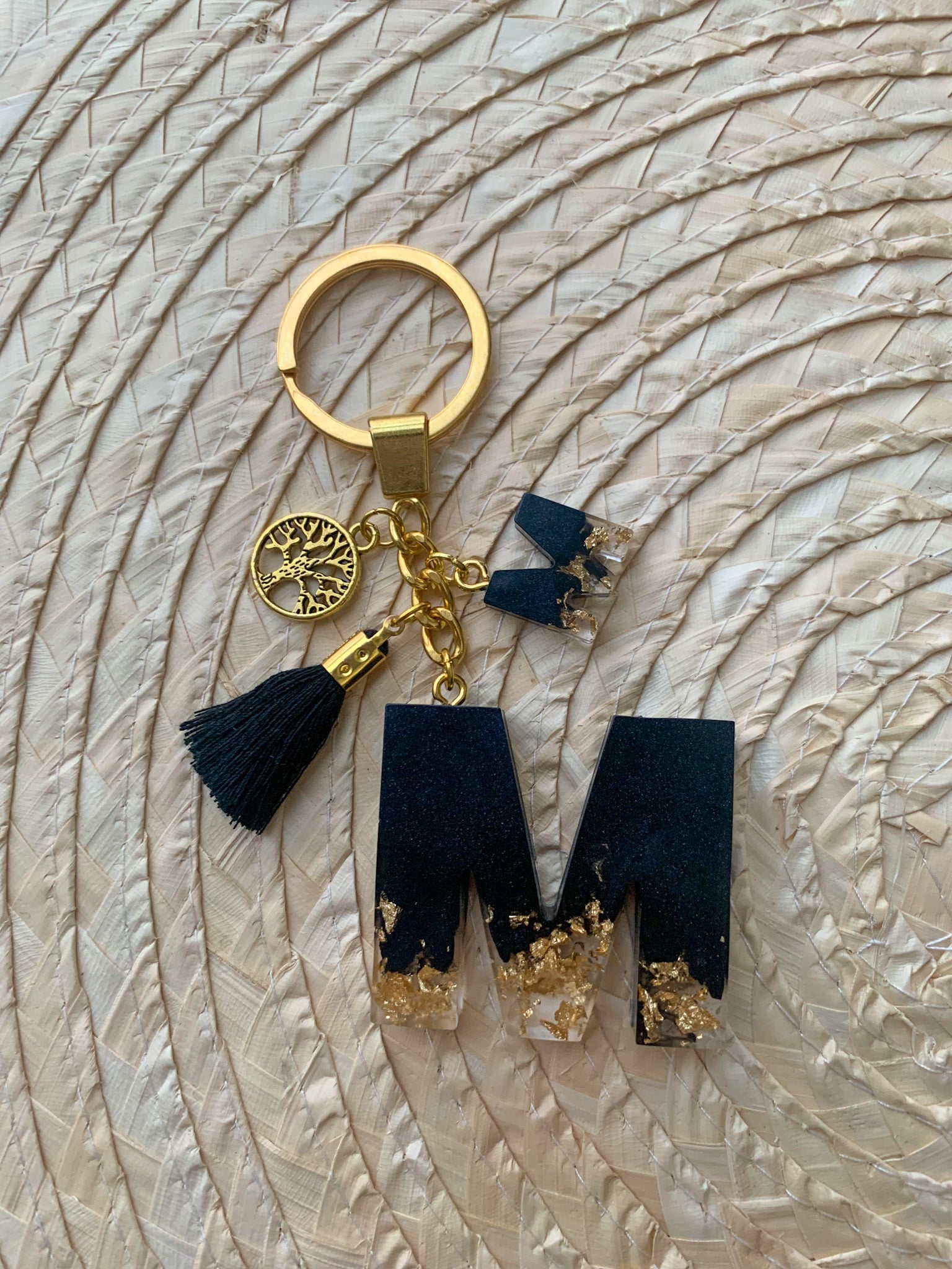 Letter ( M ) Keychain