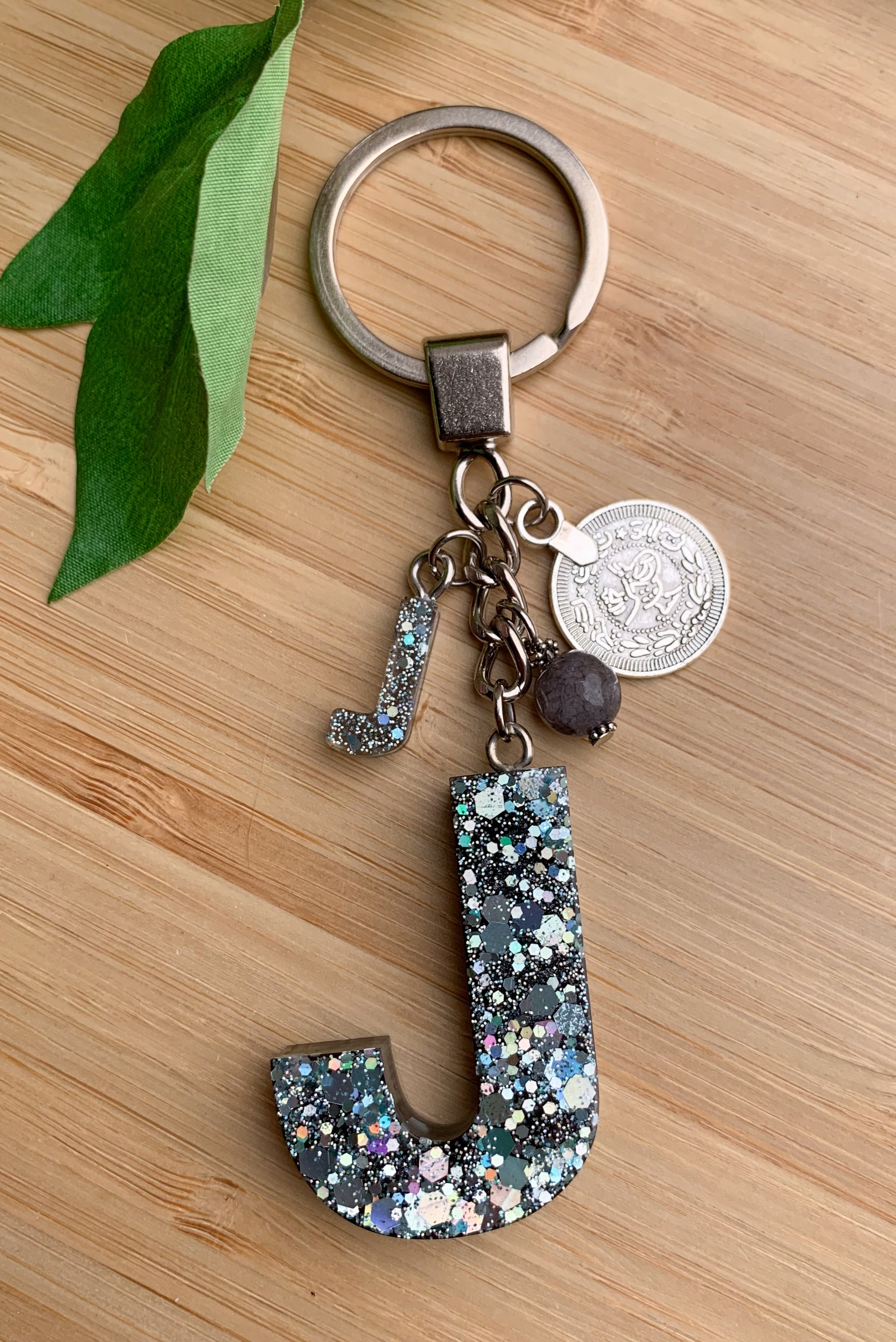 Letter ( J ) Keychain