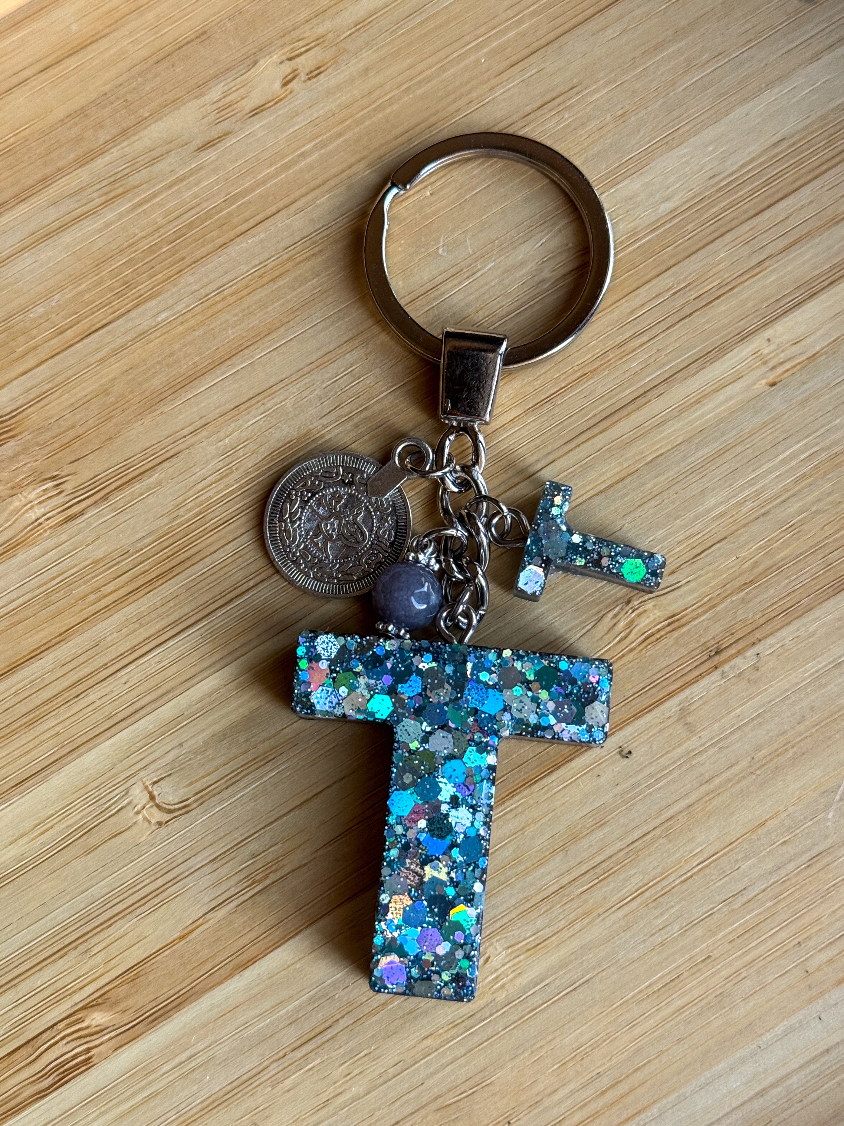 Letter ( T ) Keychain