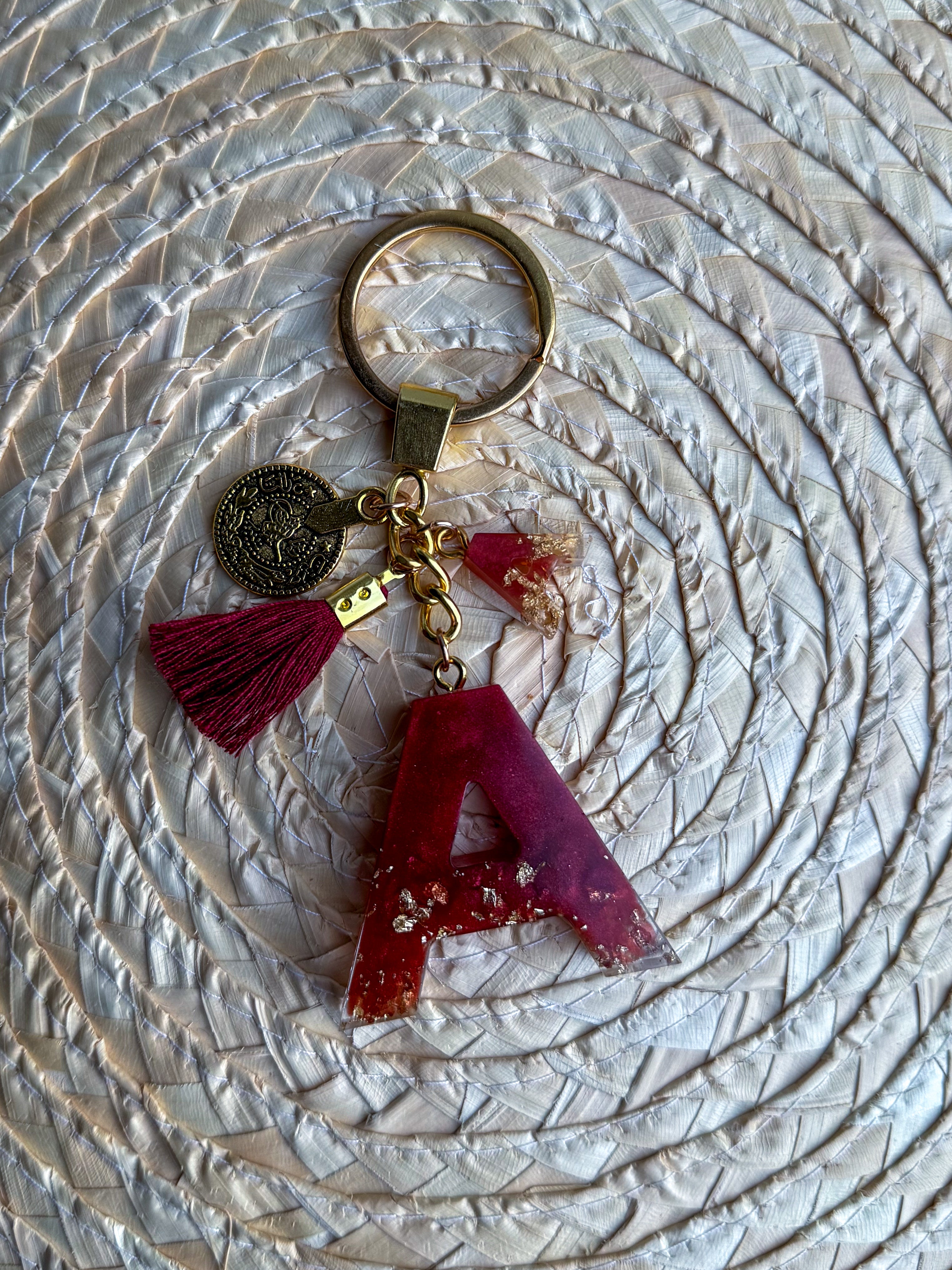 Letter ( A ) Keychain