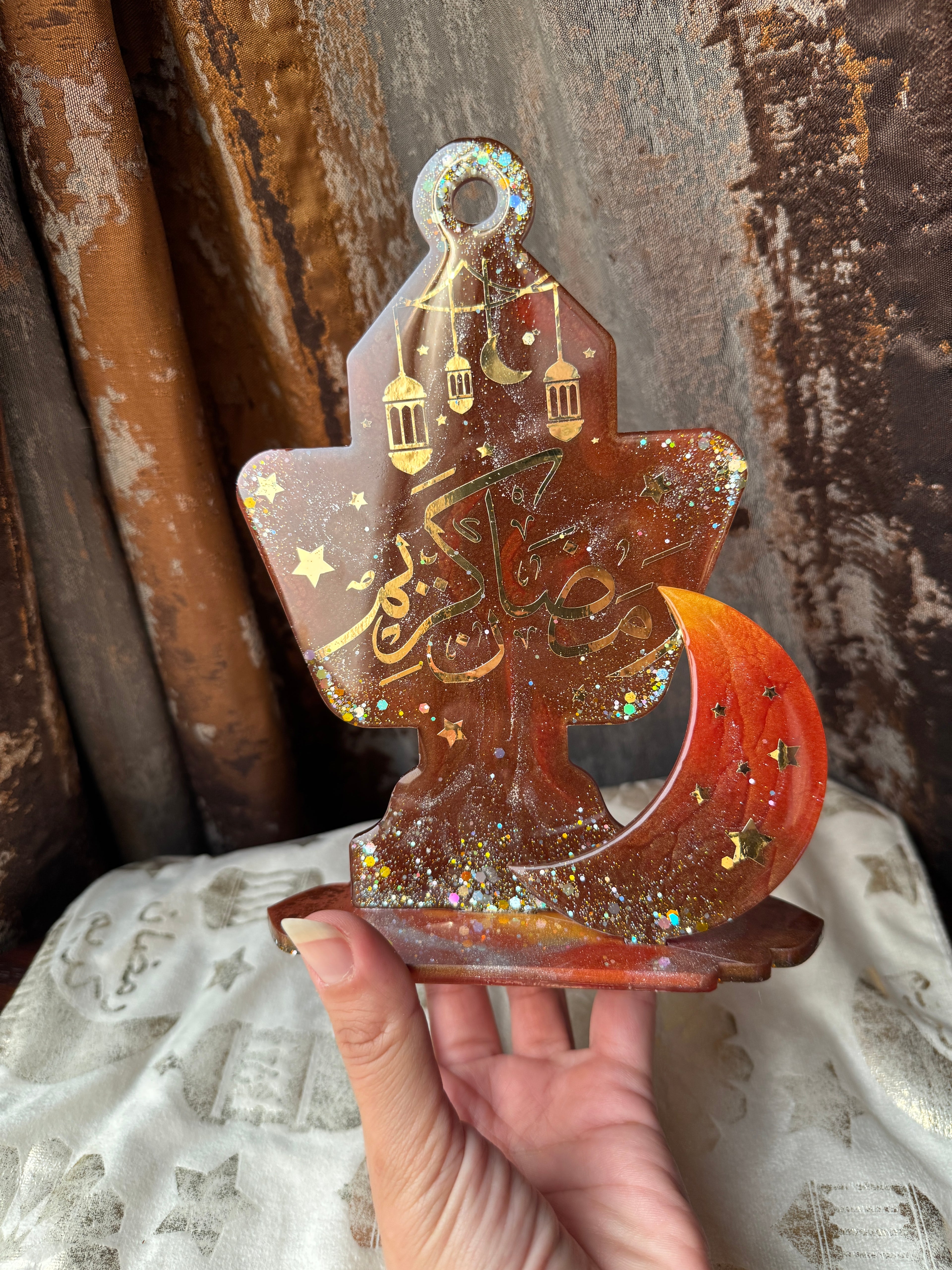 ستاند فانوس و هلال رمضان كريم