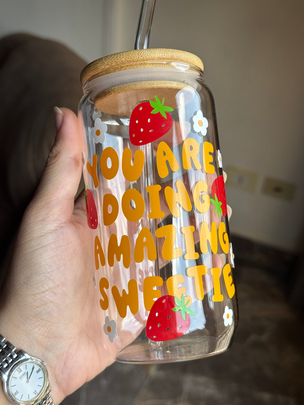 You are doing Amazing Sweetie Tumbler Glass