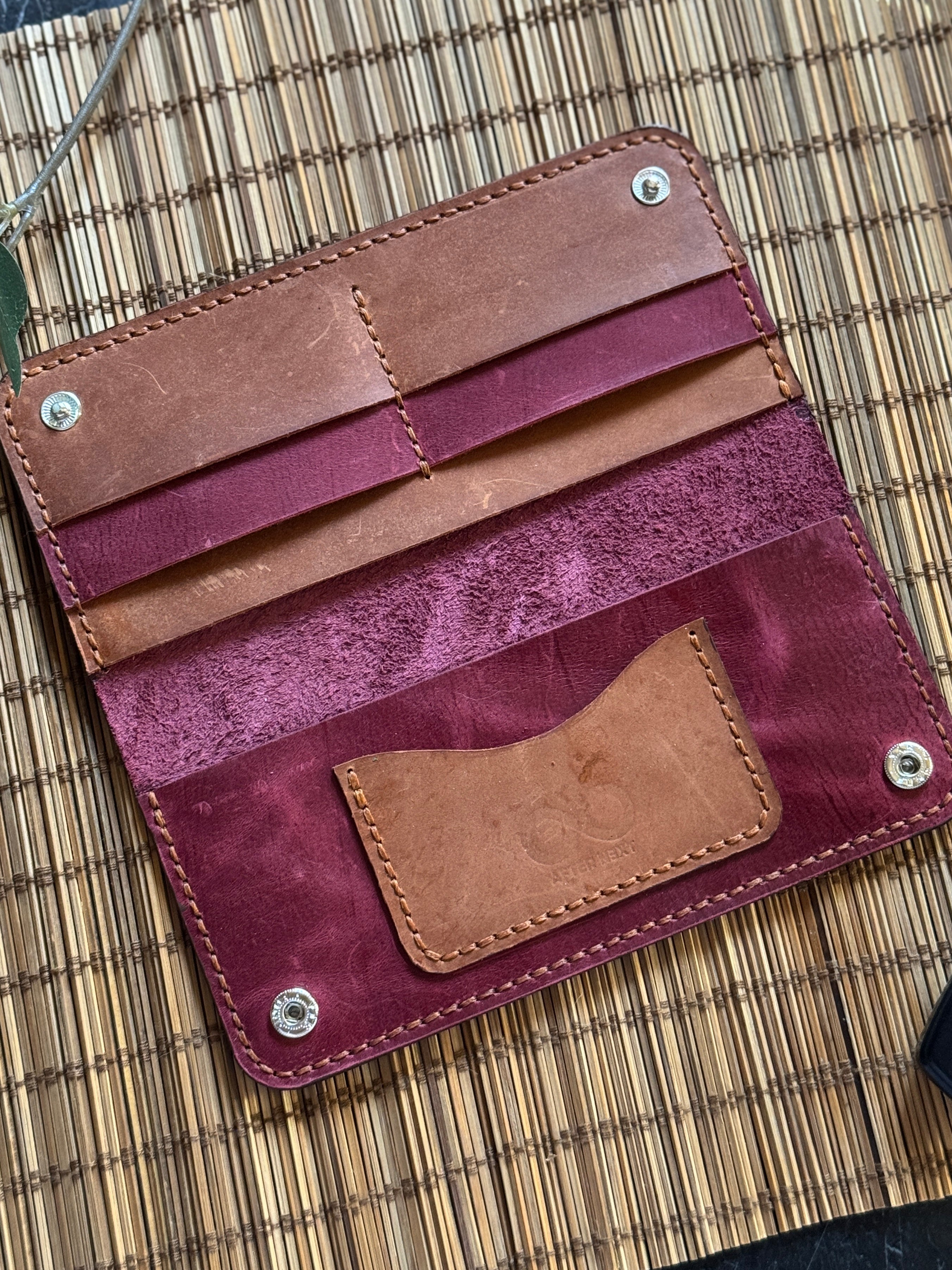Tic Tac Long Wallet ( Maroon )