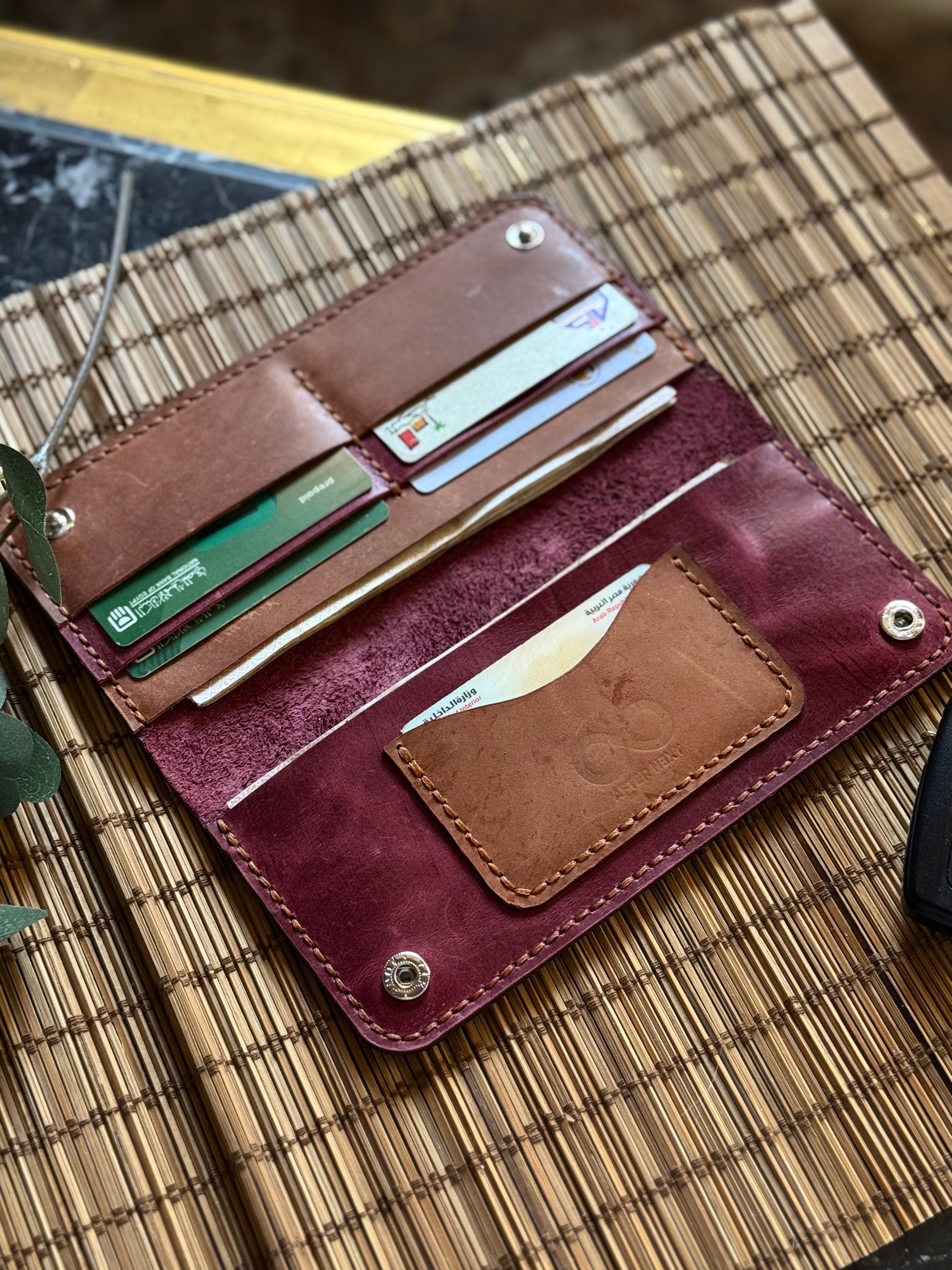 Tic Tac Long Wallet ( Maroon )