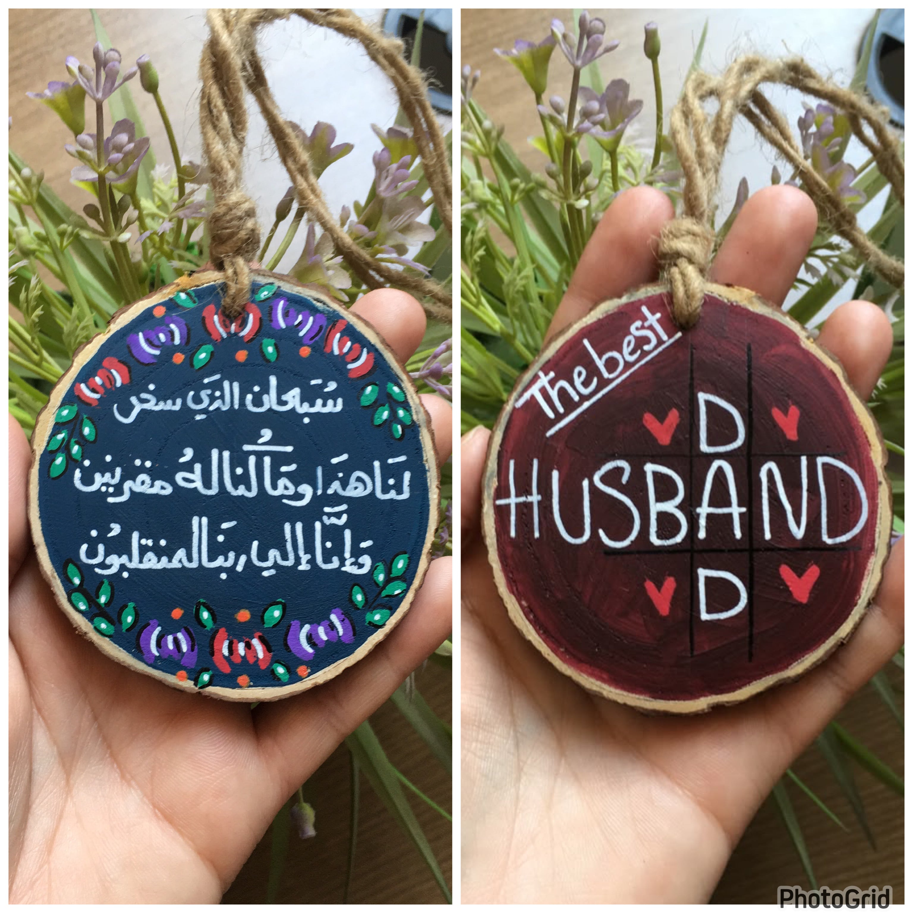 Husband / Dad Medium Wood Car Hanger