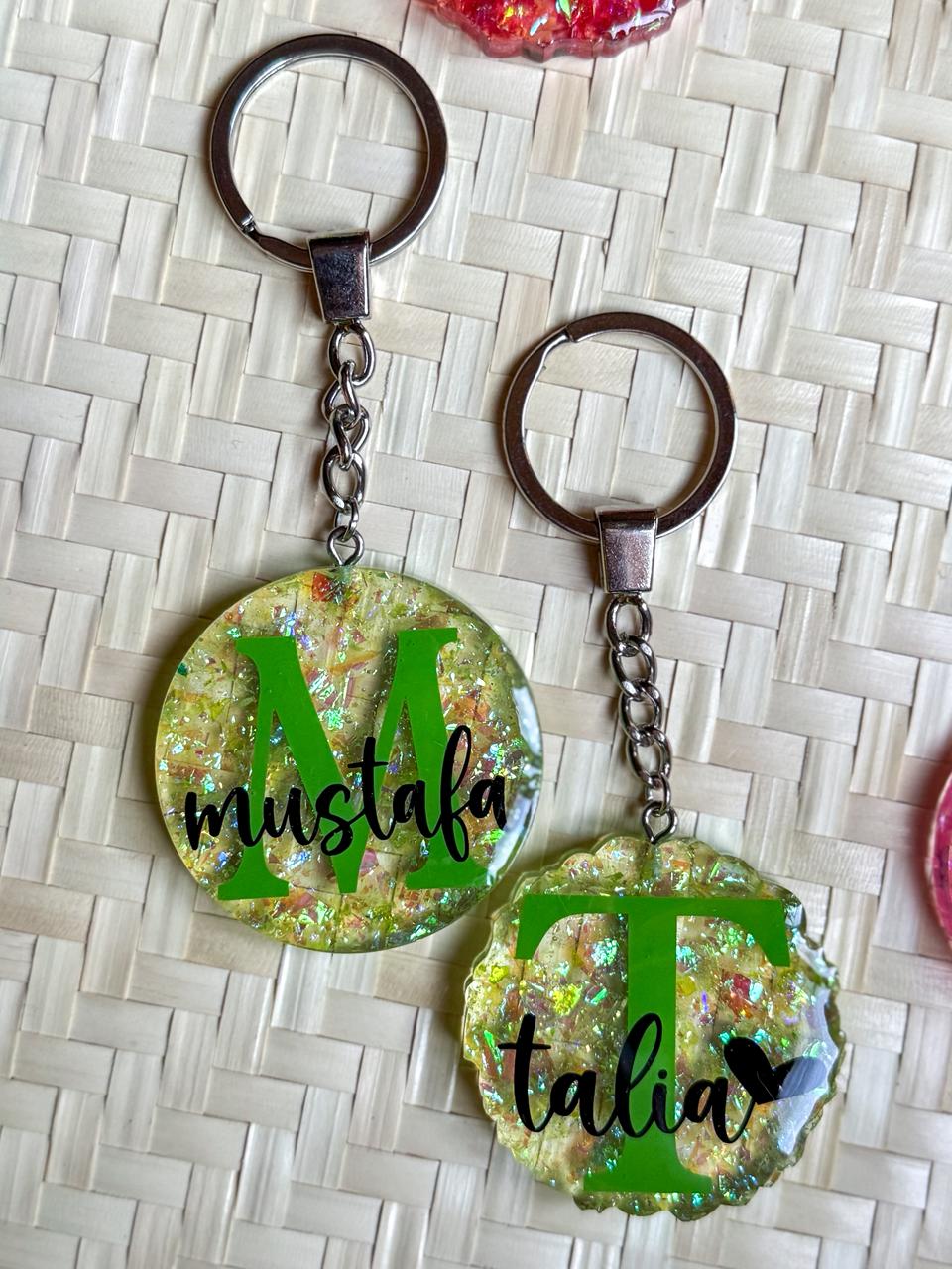 Letter/Name Keychain " Opal Colors "