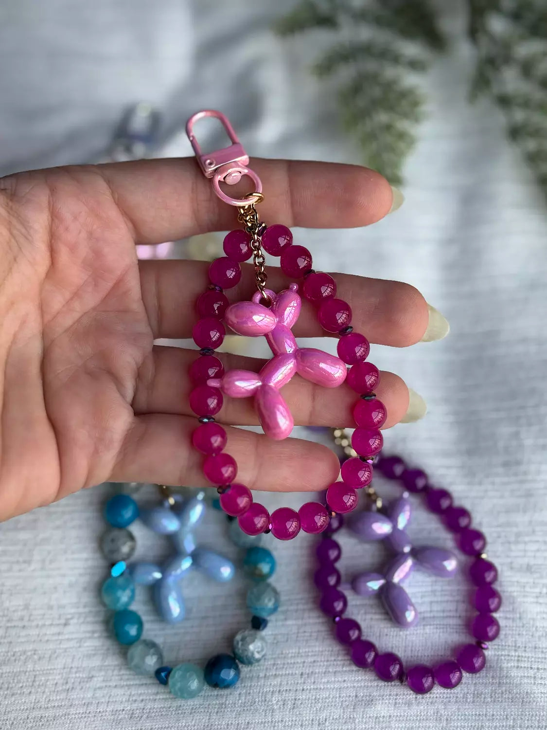 Small Balloon Dog Bag Charm " Set 2"