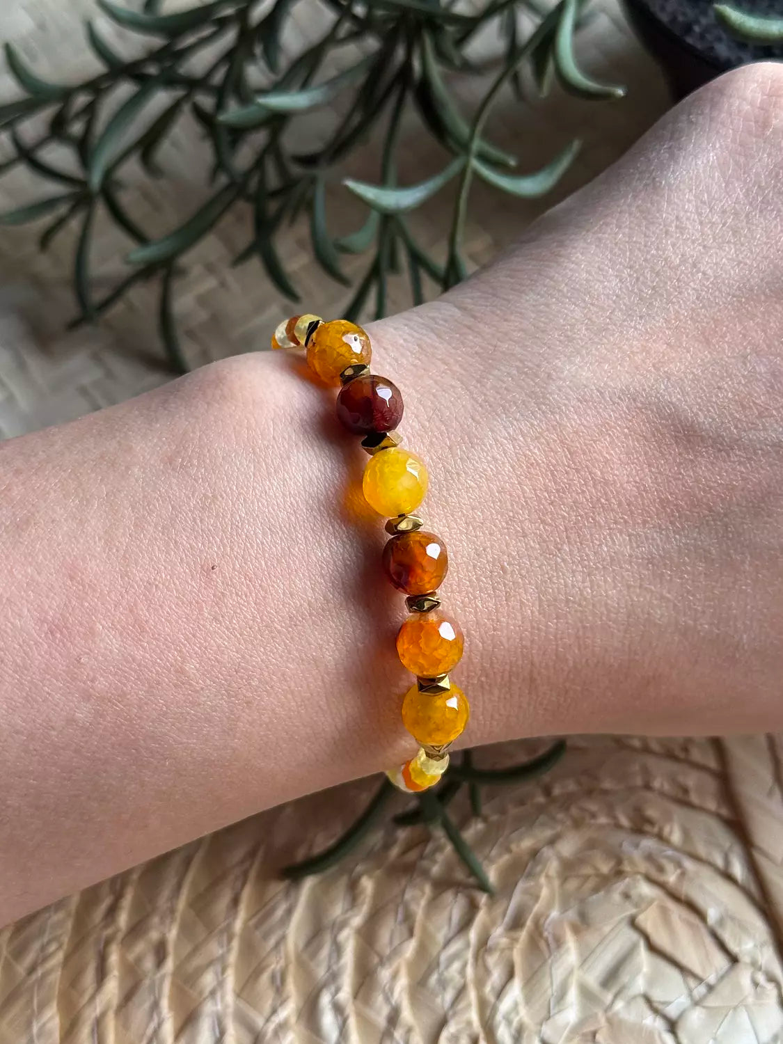 Hematite / Agate Yellows Bracelet