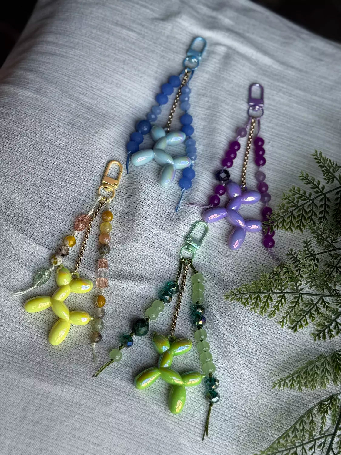 Large Balloon Dog Bag Charm " Set 2"