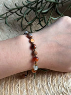 Hematite / Agate Brown Bracelet