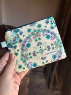 Mehndi Teal Keychain Wallet