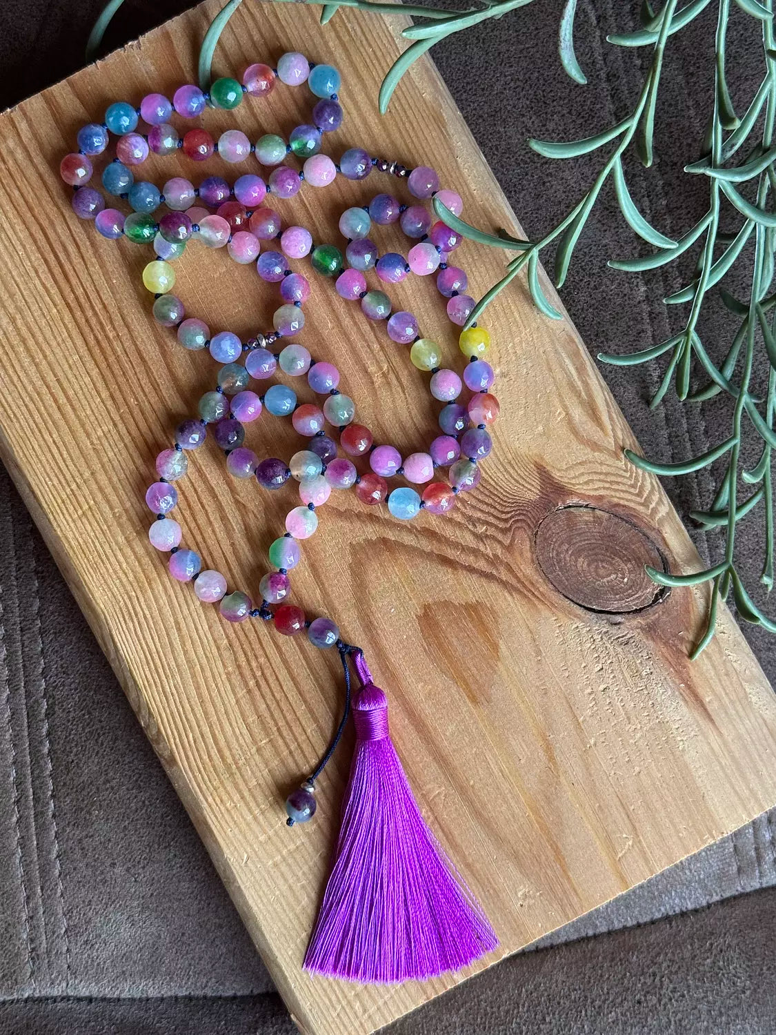 Knotted 99 Bead Rosary  " Lollypop " 