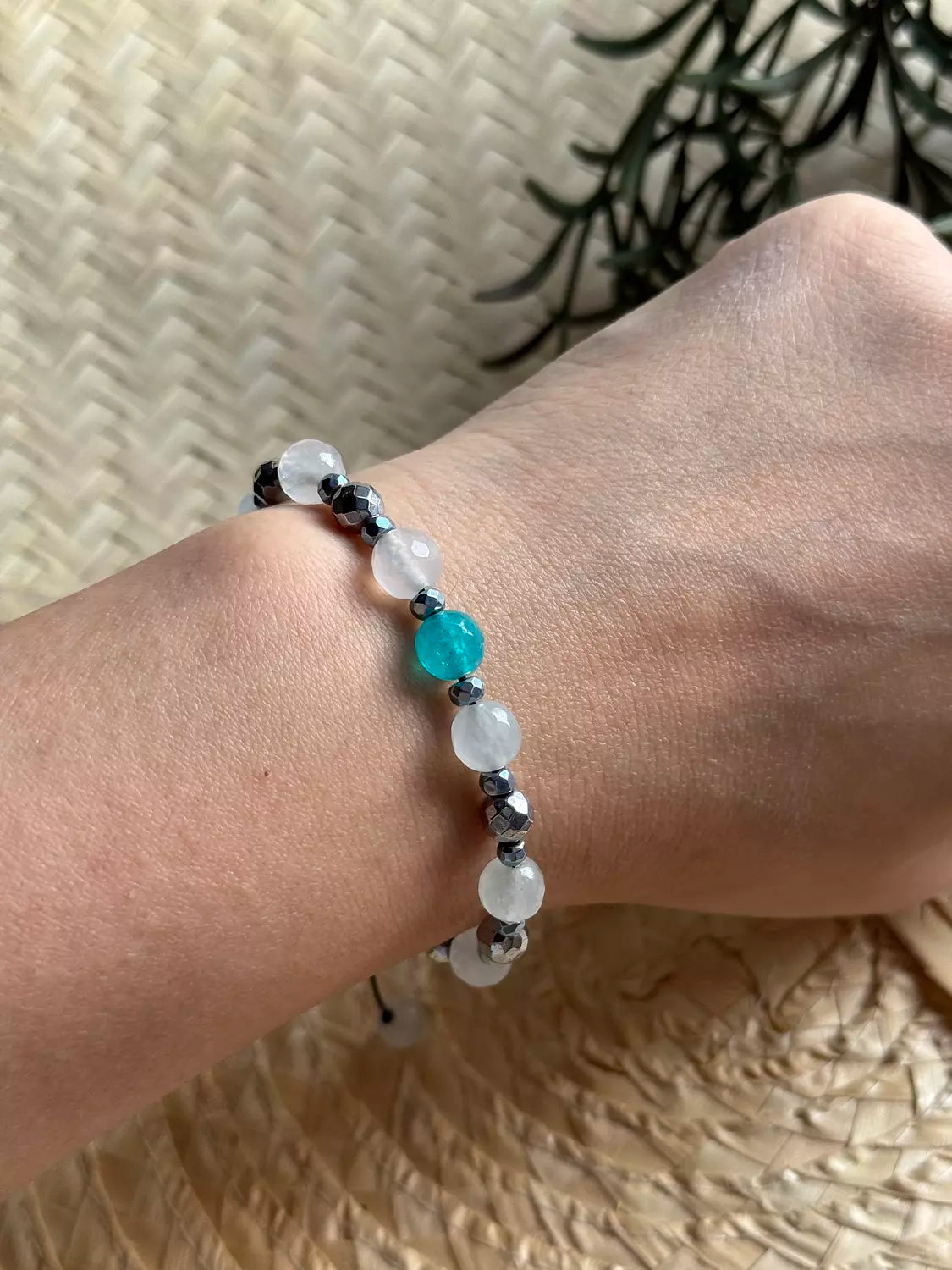 Hematite / Agate Grey Bracelet