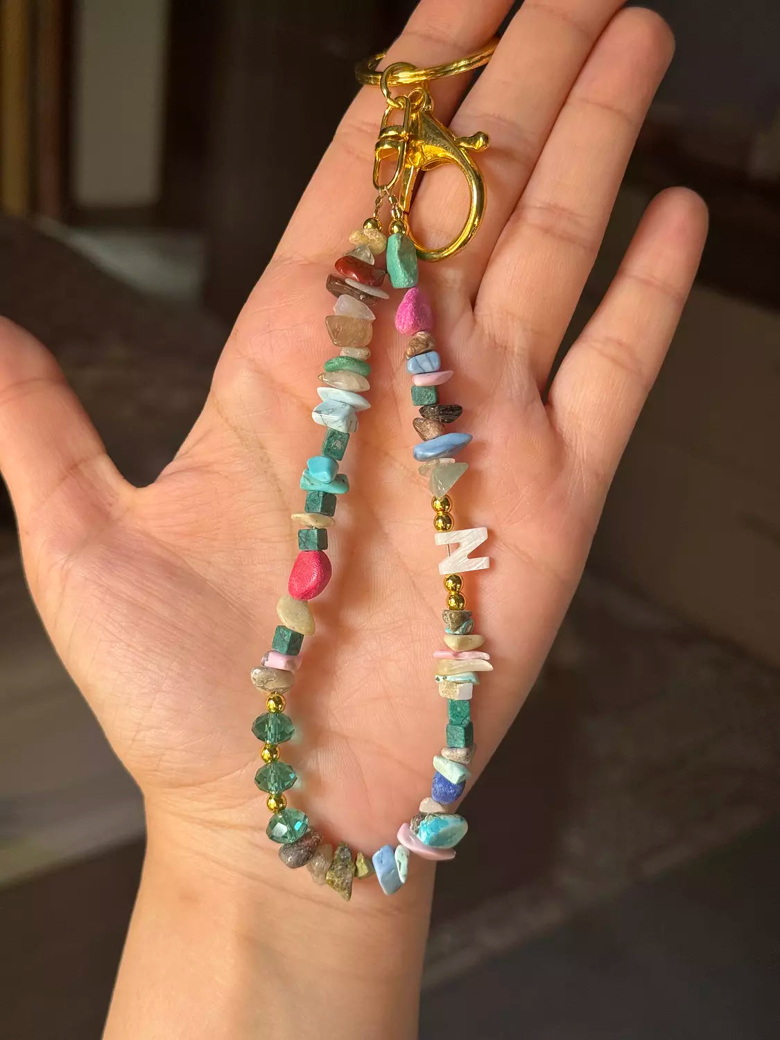 Letter Bag Charm " Coral reefs "