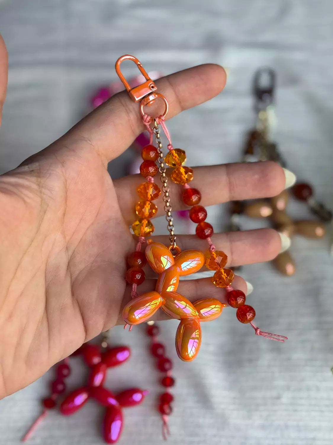 Large Balloon Dog Bag Charm " Set 1"