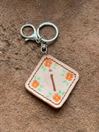 Natural Leather Arabic Letters Keychain " Light "