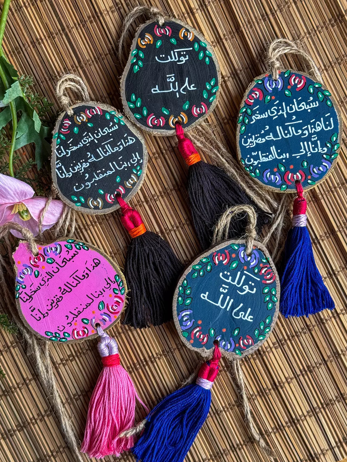 Wreath Small Tassel Wood Car Hanger